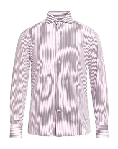 BRUNELLO CUCINELLI BRUNELLO CUCINELLI MAN SHIRT BURGUNDY SIZE M COTTON