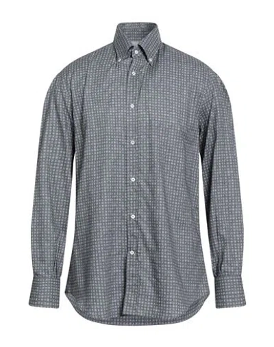 Brunello Cucinelli Man Shirt Charcoal Size Xxl Cotton In Gray