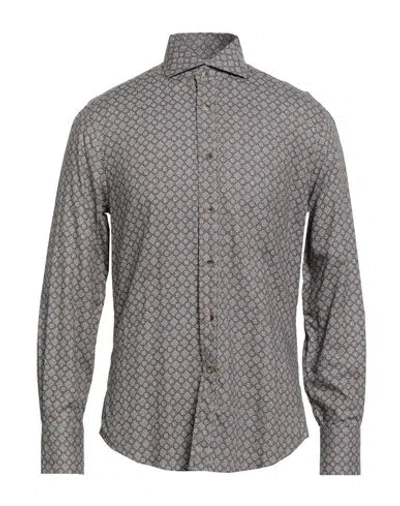 Brunello Cucinelli Man Shirt Grey Size 3xl Cotton In Gray