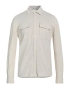 Brunello Cucinelli Man Shirt Ivory Size 46 Cotton In White