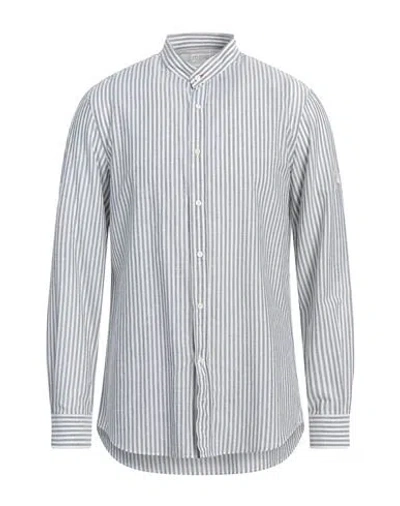 Brunello Cucinelli Man Shirt Lead Size L Cotton, Linen In Grey
