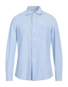 Brunello Cucinelli Man Shirt Light Blue Size M Cotton In Blue
