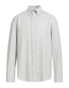 Brunello Cucinelli Man Shirt Light Grey Size Xxl Cotton, Cashmere In Green