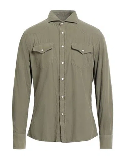 Brunello Cucinelli Man Shirt Military Green Size Xxl Cotton