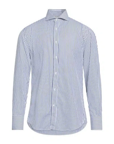 Brunello Cucinelli Man Shirt Navy Size 3xl Cotton In Blue