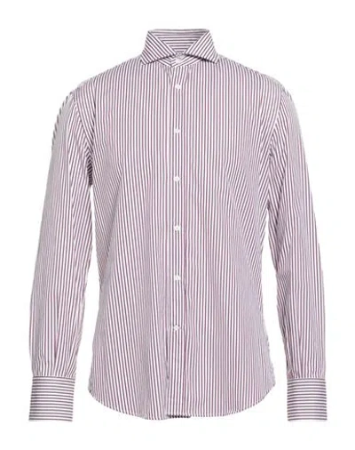 BRUNELLO CUCINELLI BRUNELLO CUCINELLI MAN SHIRT PLUM SIZE XL COTTON