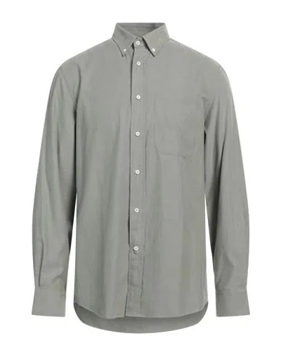 Brunello Cucinelli Man Shirt Sage Green Size 3xl Cotton In Sage Green