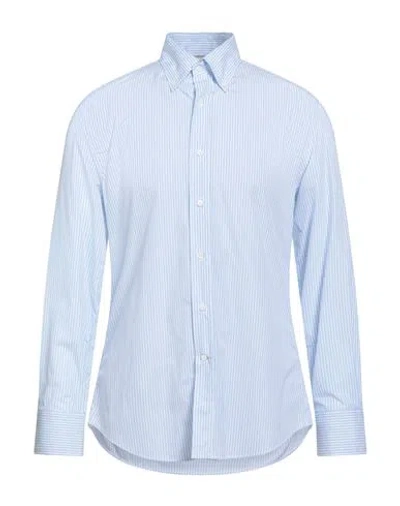 Brunello Cucinelli Man Shirt Sky Blue Size Xxl Cotton