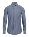 Brunello Cucinelli Man Shirt Slate Blue Size M Cotton