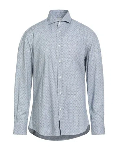 Brunello Cucinelli Man Shirt Slate Blue Size Xxl Cotton