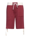 Brunello Cucinelli Man Shorts & Bermuda Shorts Burgundy Size L Cotton In Red
