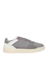 Brunello Cucinelli Polished Calfskin-suede Basket Sneakers In Grey