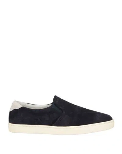 Brunello Cucinelli Man Sneakers Navy Blue Size 9 Leather