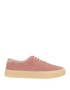 Brunello Cucinelli Men's Textile Lace-up Sneakers In Red