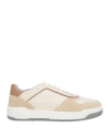 Brunello Cucinelli Man Sneakers Sand Size 7 Leather In Multi