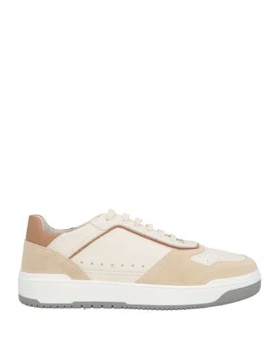 Brunello Cucinelli Man Sneakers Sand Size 7 Leather In Beige