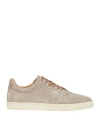 Brunello Cucinelli Man Sneakers Taupe Size 13 Leather In Grey