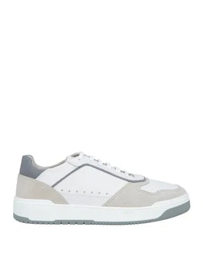 Brunello Cucinelli Man Sneakers White Size 7 Leather In White