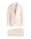 Brunello Cucinelli Single-breasted Linen-blend Suit In Beige