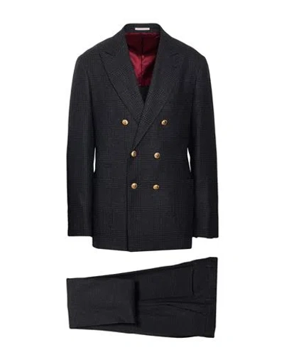Brunello Cucinelli Man Suit Black Size 40 Wool, Cashmere, Silk