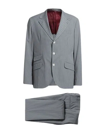 Brunello Cucinelli Man Suit Grey Size 42 Cotton, Elastane