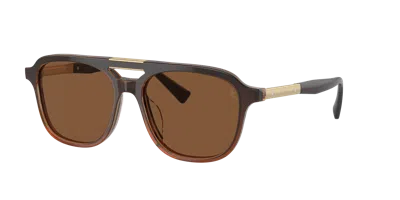 Brunello Cucinelli Men's Acetate Square Sunglasses In Polar Brown
