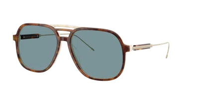 Brunello Cucinelli Aviator-style Tortoiseshell And Gold-tone Sunglasses In Brown