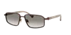 Brunello Cucinelli Titanium Rectangle Jarama Sunglasses In Deserto