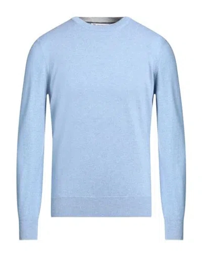 Brunello Cucinelli Man Sweater Azure Size 48 Cashmere In Blue