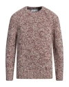 Brunello Cucinelli Man Sweater Burgundy Size 46 Virgin Wool, Cashmere, Silk In Red