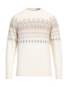 Brunello Cucinelli Man Sweater Ivory Size 40 Alpaca Wool, Cotton, Polyamide, Wool In White