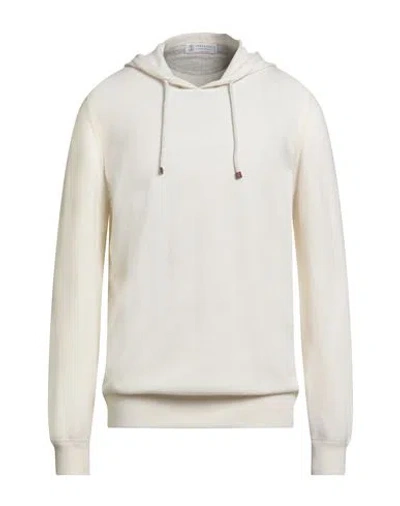 Brunello Cucinelli Man Sweater Ivory Size 46 Cashmere In Neutral