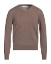 Brunello Cucinelli Man Sweater Light Brown Size 40 Cashmere In Sand