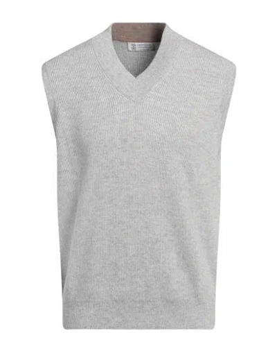 Brunello Cucinelli Man Sweater Light Grey Size 44 Cashmere