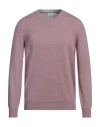 Brunello Cucinelli Man Sweater Mauve Size 48 Cashmere In Purple