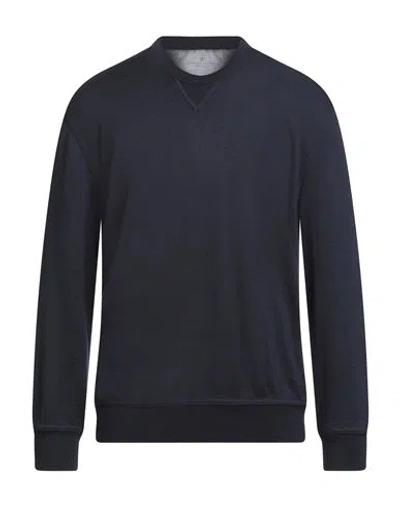 Brunello Cucinelli Man Sweater Midnight Blue Size L Cashmere, Silk, Polyamide