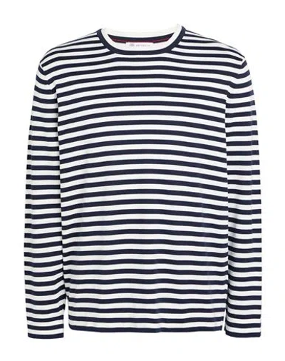 Brunello Cucinelli Man Sweater Navy Size 46 Cotton In White