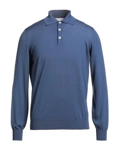 Brunello Cucinelli Man Sweater Navy Size 46 Virgin Wool, Cashmere In Blue
