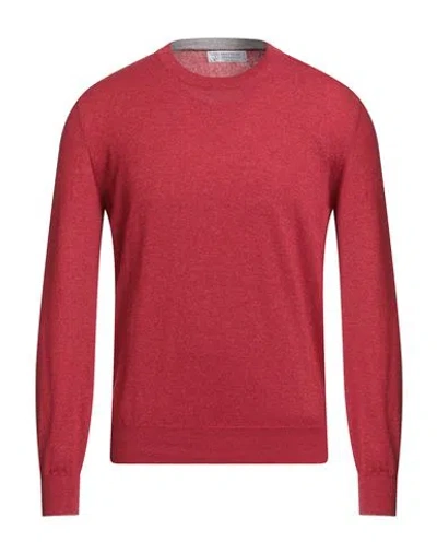 Brunello Cucinelli Man Sweater Red Size 48 Cashmere