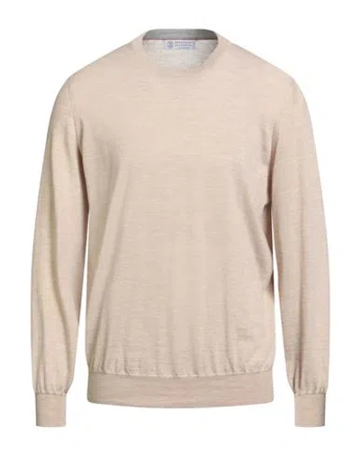 Brunello Cucinelli Man Sweater Sand Size 44 Wool, Cashmere