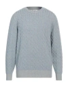 Brunello Cucinelli Man Sweater Sky Blue Size 44 Cashmere In Blue
