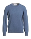 Brunello Cucinelli Man Sweater Slate Blue Size 48 Cashmere