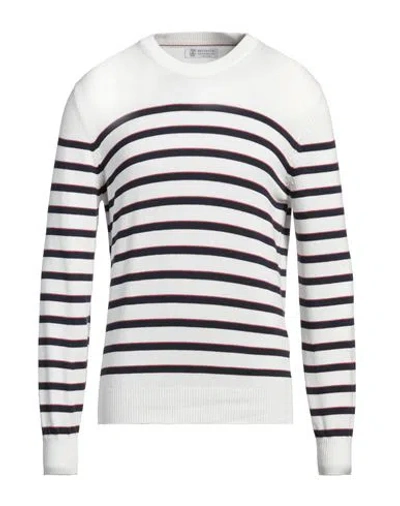 Brunello Cucinelli Man Sweater White Size 42 Cotton