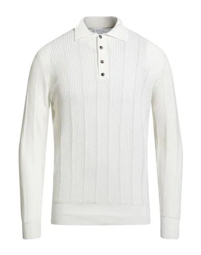 Brunello Cucinelli Man Sweater White Size 48 Cotton