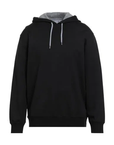 BRUNELLO CUCINELLI BRUNELLO CUCINELLI MAN SWEATSHIRT BLACK SIZE XL COTTON, POLYAMIDE, CASHMERE, SILK