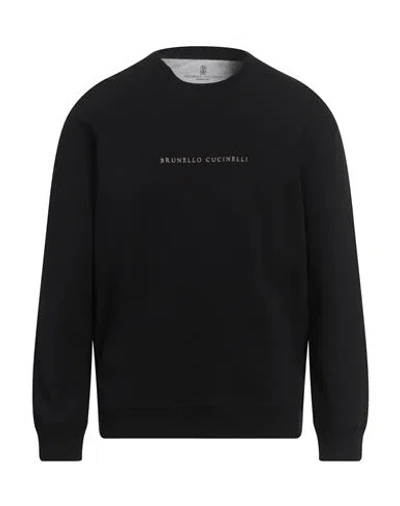 Brunello Cucinelli Man Sweatshirt Black Size Xl Cotton, Polyamide