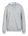 Brunello Cucinelli Man Sweatshirt Grey Size L Cotton, Polyamide, Cashmere, Silk In Gray