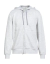 Brunello Cucinelli Man Sweatshirt Light Grey Size M Cotton, Polyamide, Cashmere, Silk In Gray