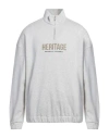 Brunello Cucinelli Man Sweatshirt Light Grey Size L Cotton, Polyamide In Gray