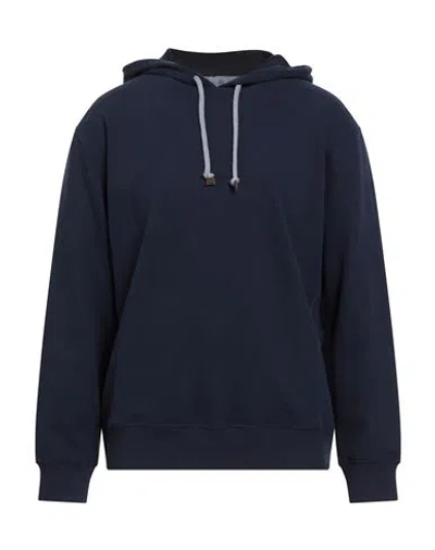 Brunello Cucinelli Man Sweatshirt Navy Size M Cotton In Blue